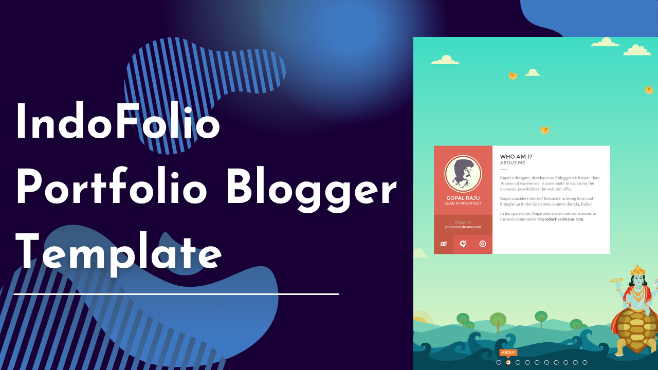 IndoFolio Portfolio Blogger Template