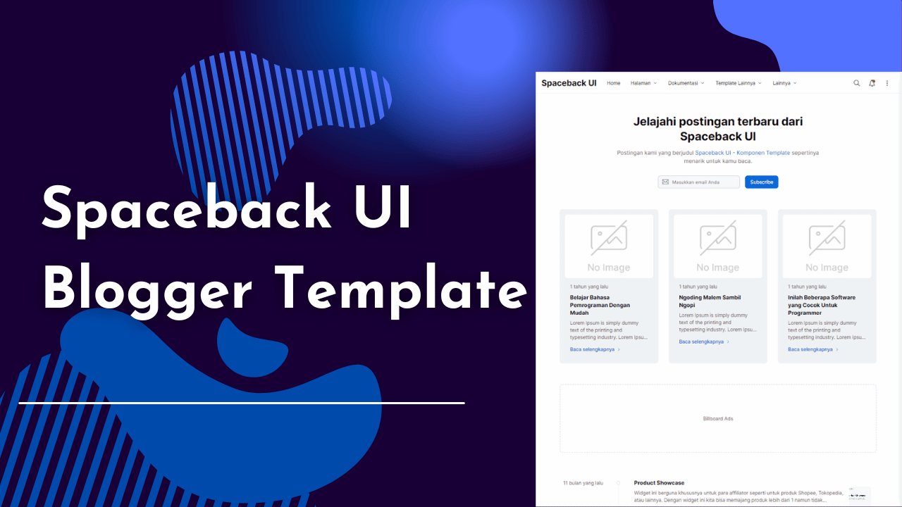 Spaceback UI - The Ultimate Choice for a Premium Blogger Template with Modern Design UI