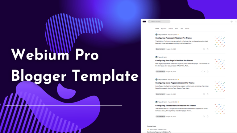 Webium Pro Premium Blogger Template